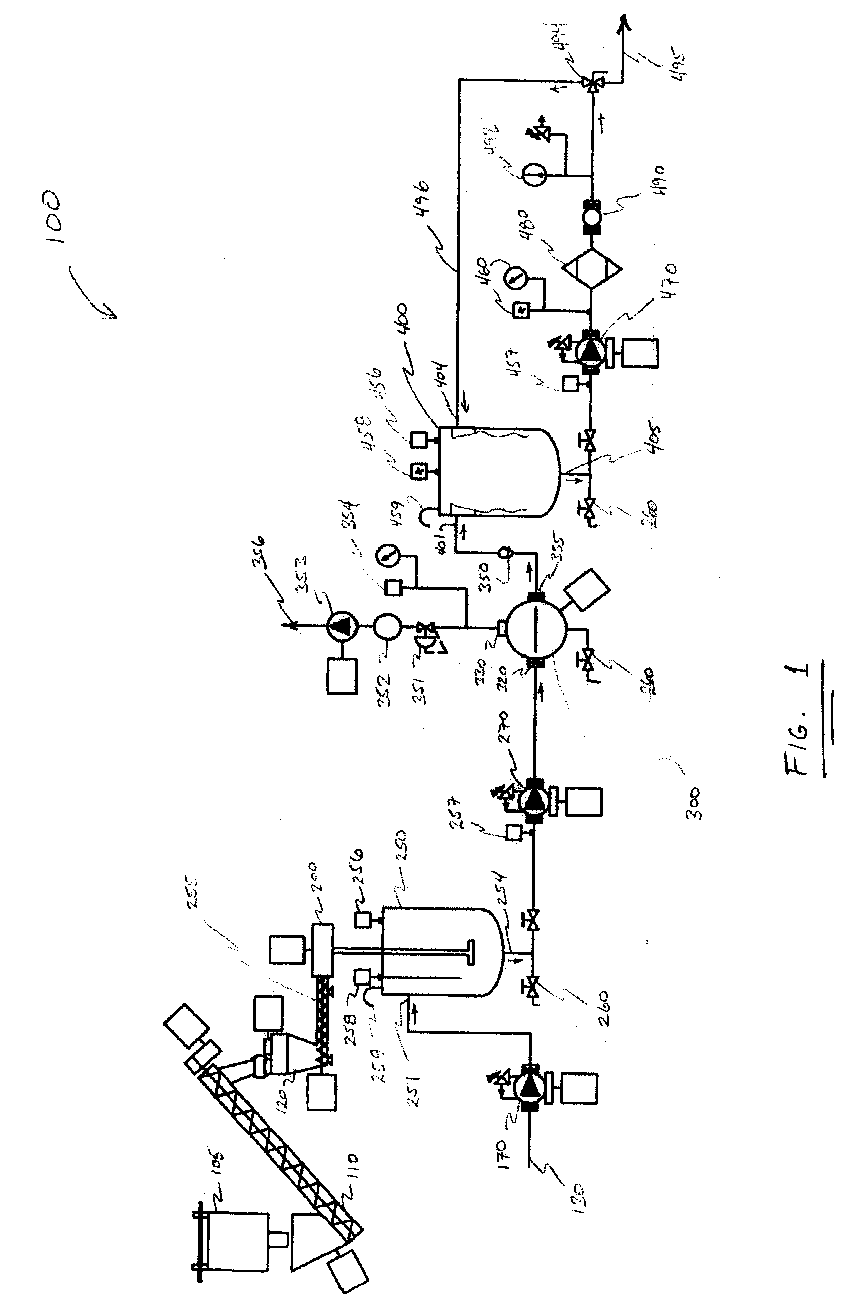 Process and apparatus for continuous mixing of slurry with removal of entrained bubbles