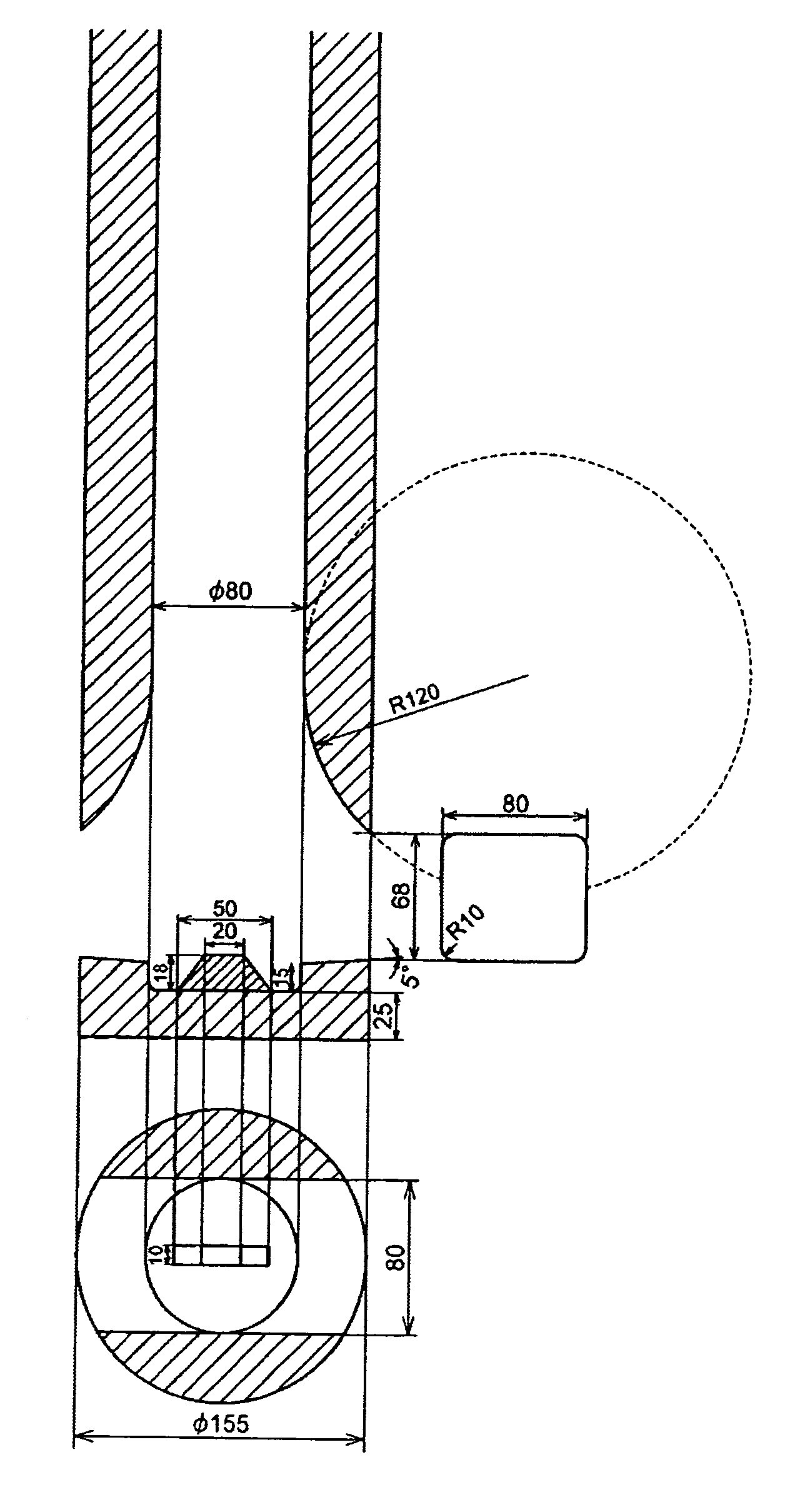 Immersion nozzle for continuous casting and continuous casting method using the immersion nozzle