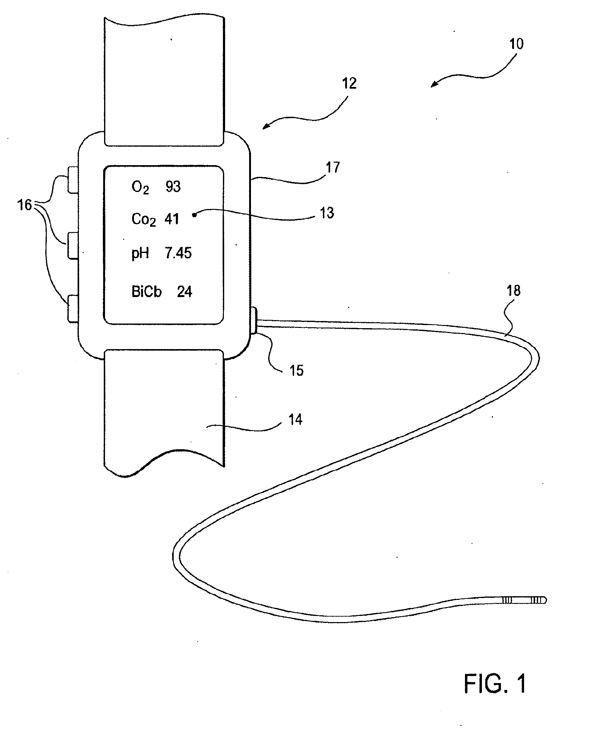 Probe with gas permeable material surrounding a gas sensor assembly
