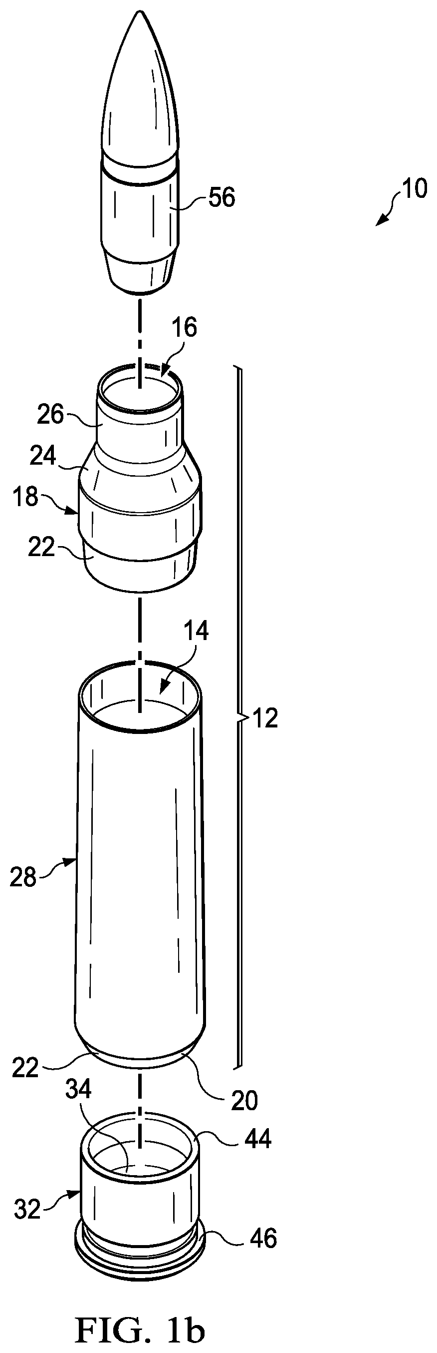 Polymer ammunition having a projectile made by metal injection molding