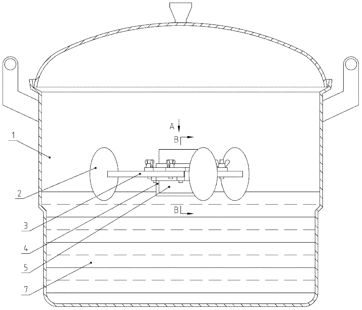 Radius-adjustable floating type egg custard cooking vessel