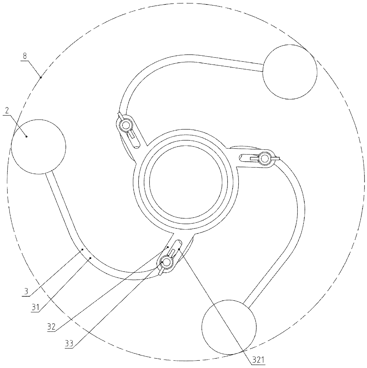 Radius-adjustable floating type egg custard cooking vessel