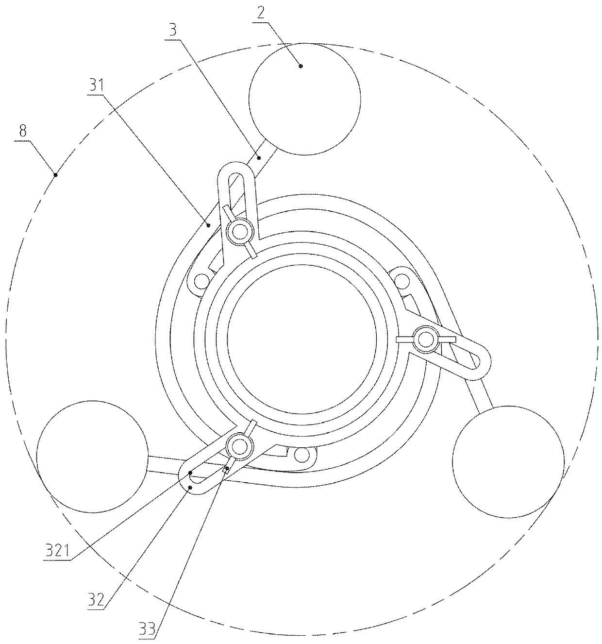 Radius-adjustable floating type egg custard cooking vessel