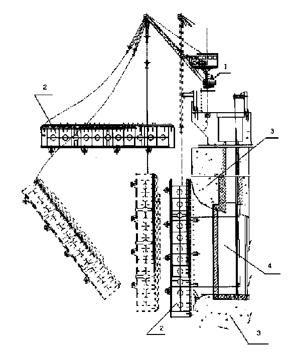 Reparation method for water channel and dockage channel of water power station