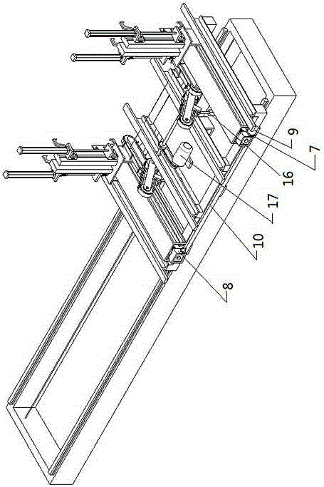Automatic feeding and sawing device