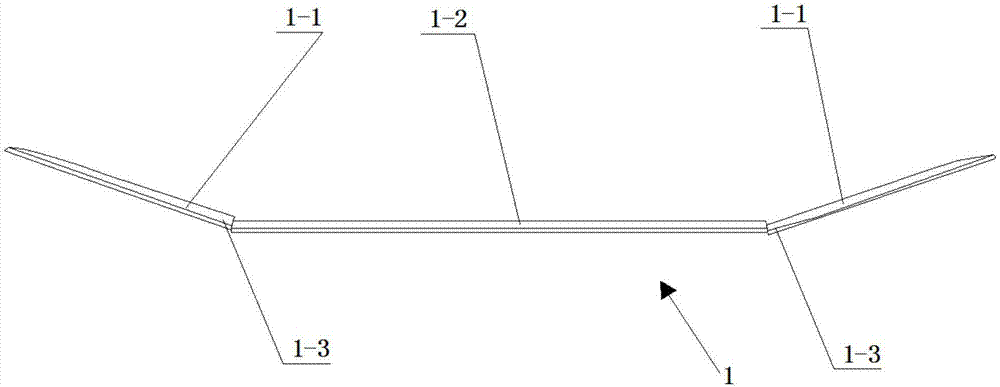 Wing applied to pop-up type glider model