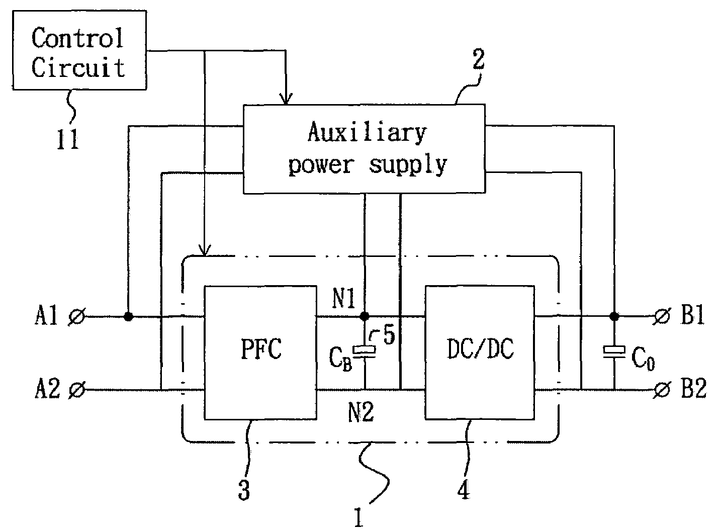 Power supply with low standby loss