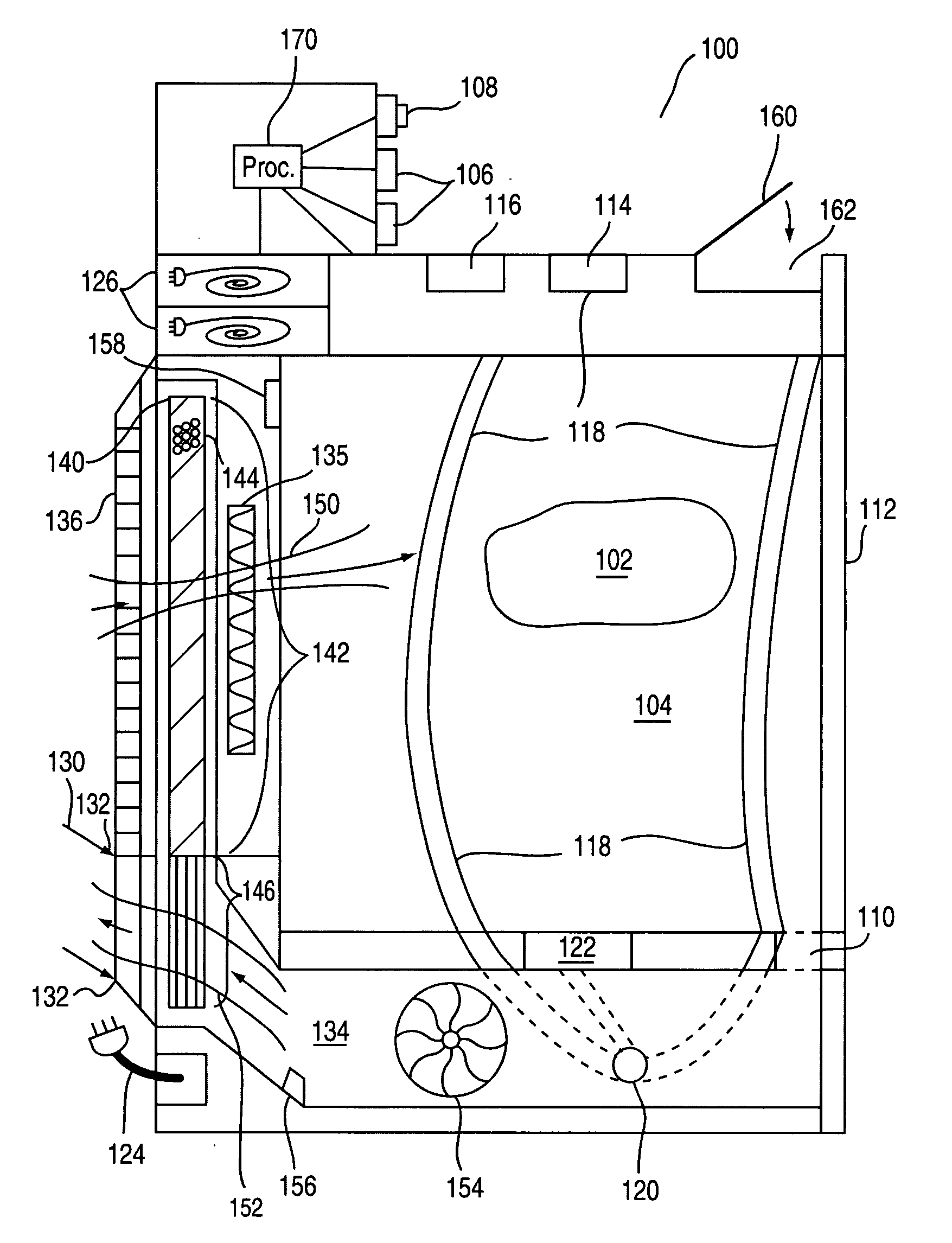 Dryer and drying apparatus with enhanced moisture removal
