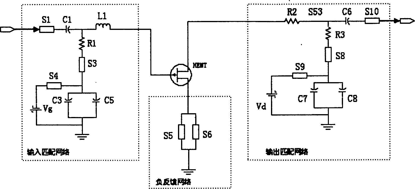 Low temperature and low noise factor amplifying circuit
