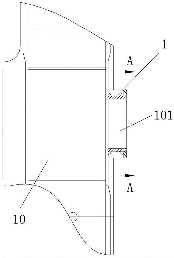 Front tow rope trolley anchoring device of ship unloader