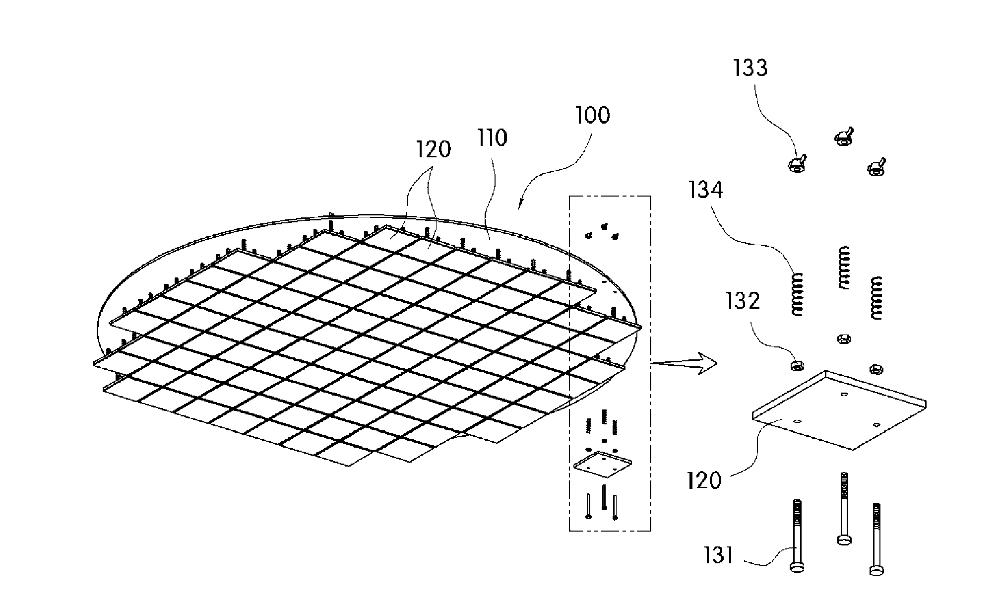 Pixel mirror-type reflection mirror for natural lighting device