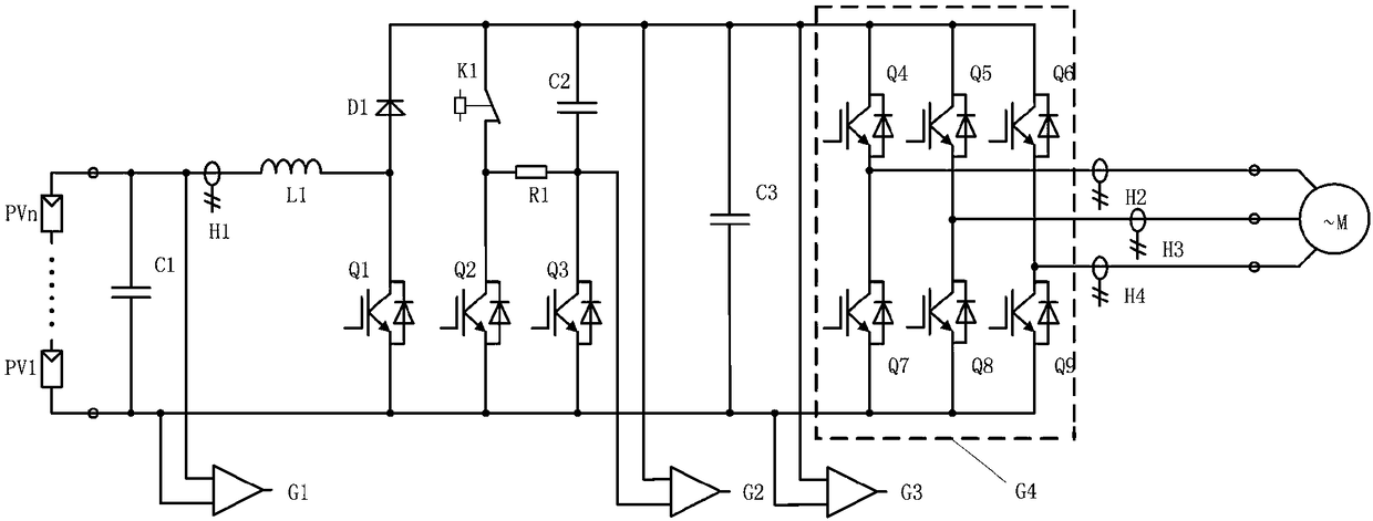 Weak-power control circuit for photovoltaic motor driver and method