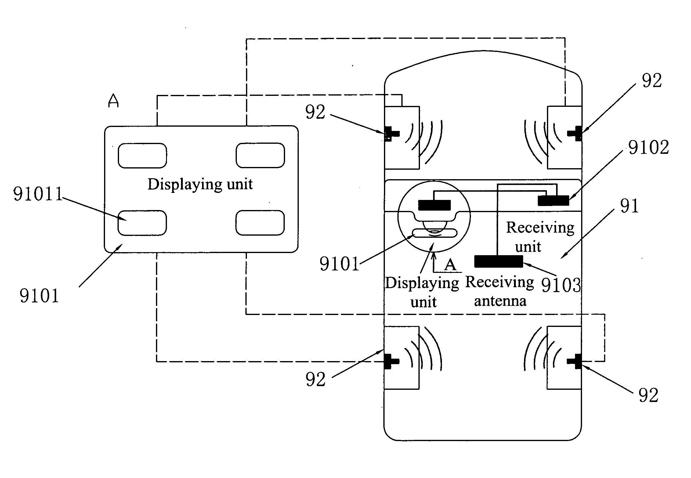 Automobile tire monitoring system and tire identification method