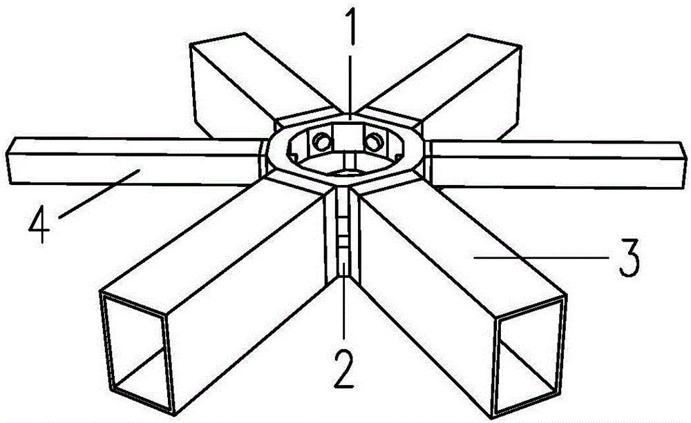 Single-layer space lattice structure assembled double-ring node