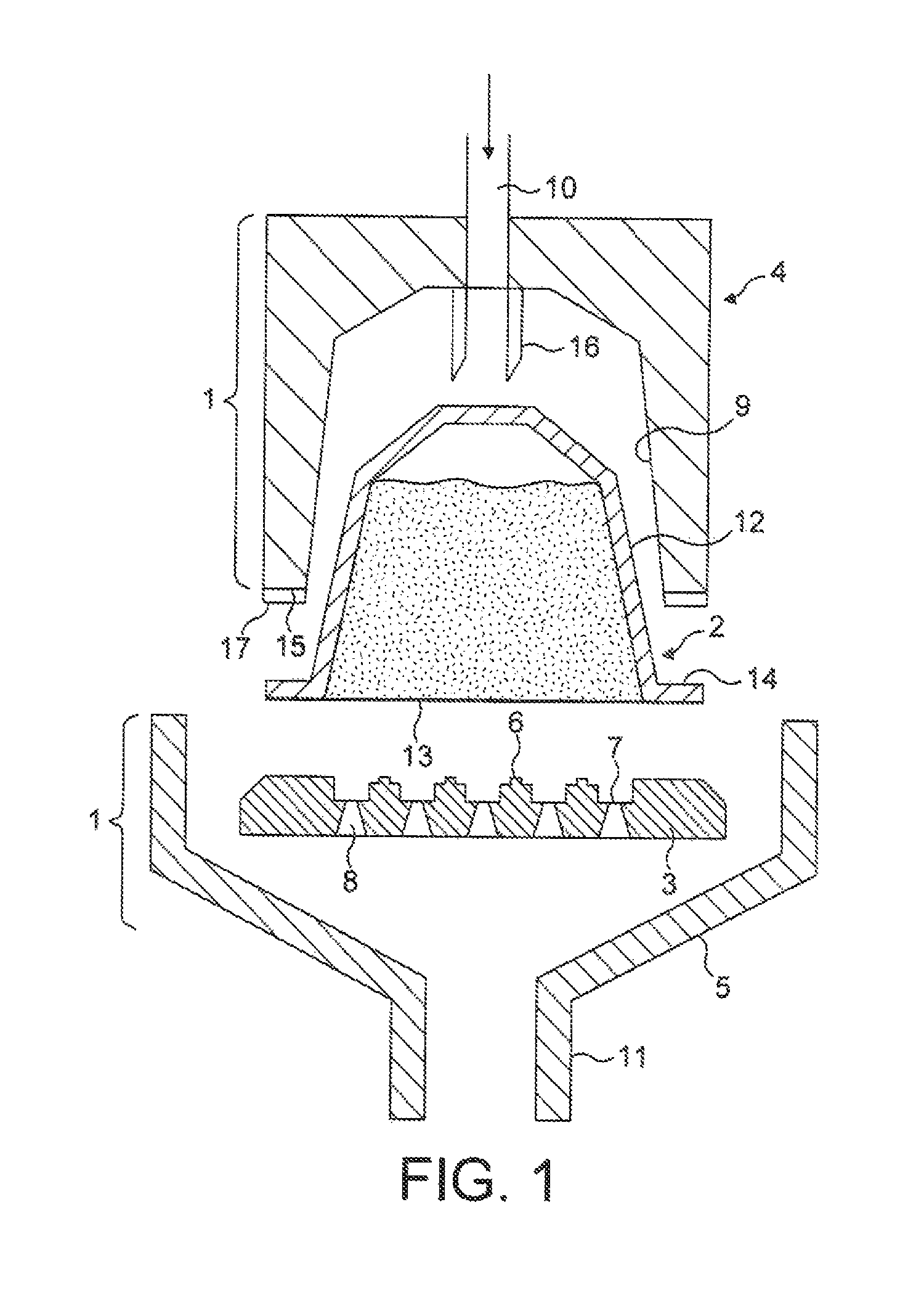 Capsule and method for preparing a beverage such as coffee from said capsule