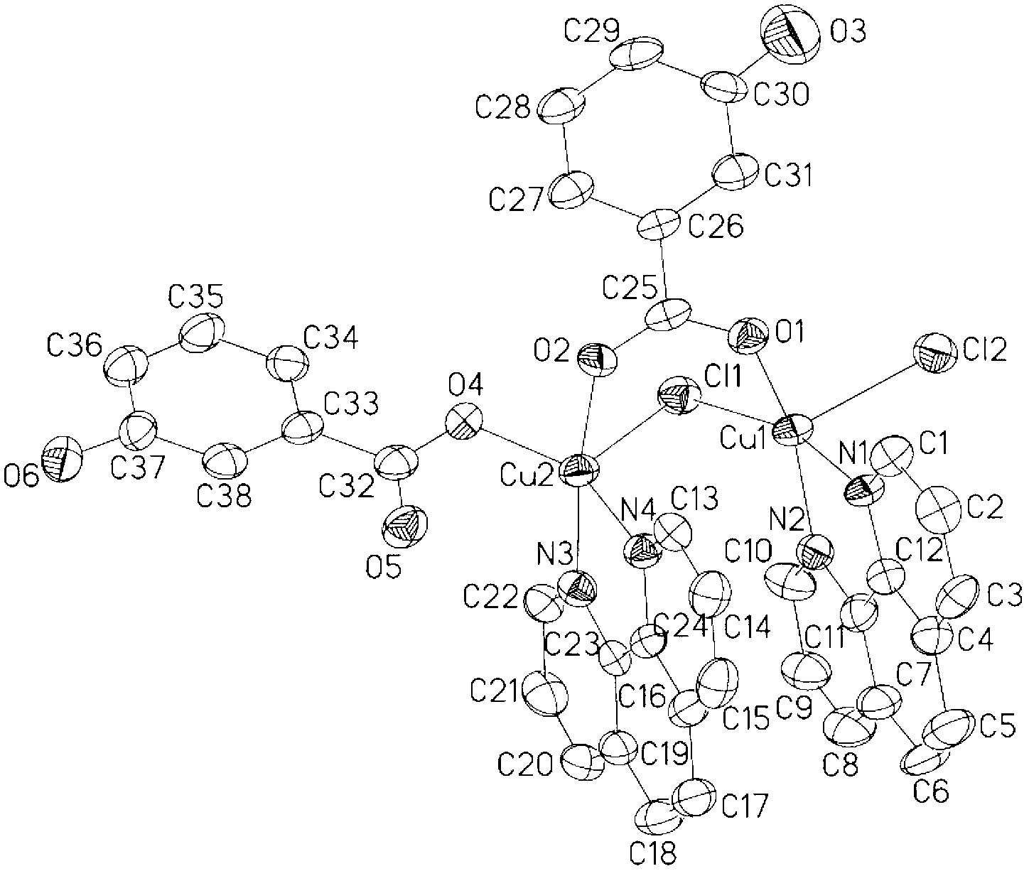 O-phenanthroline m-hydroxybenzoic acid copper ferroelectric function material and preparation method thereof