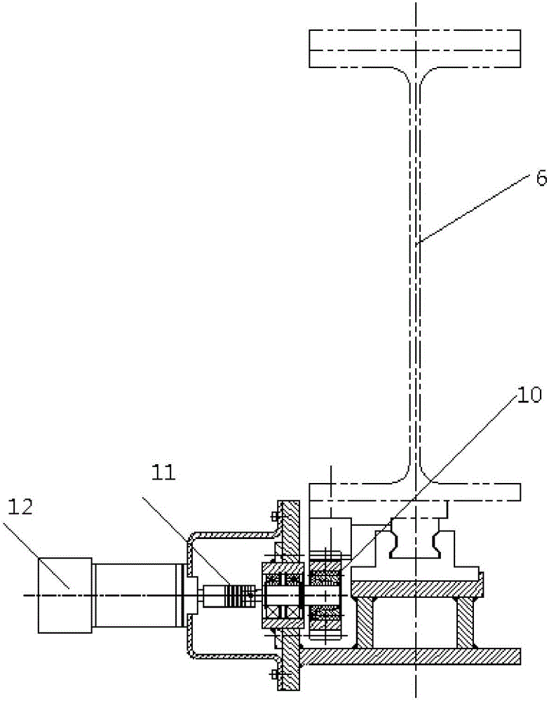 Rear suspension point swinging device for suspended edge roller