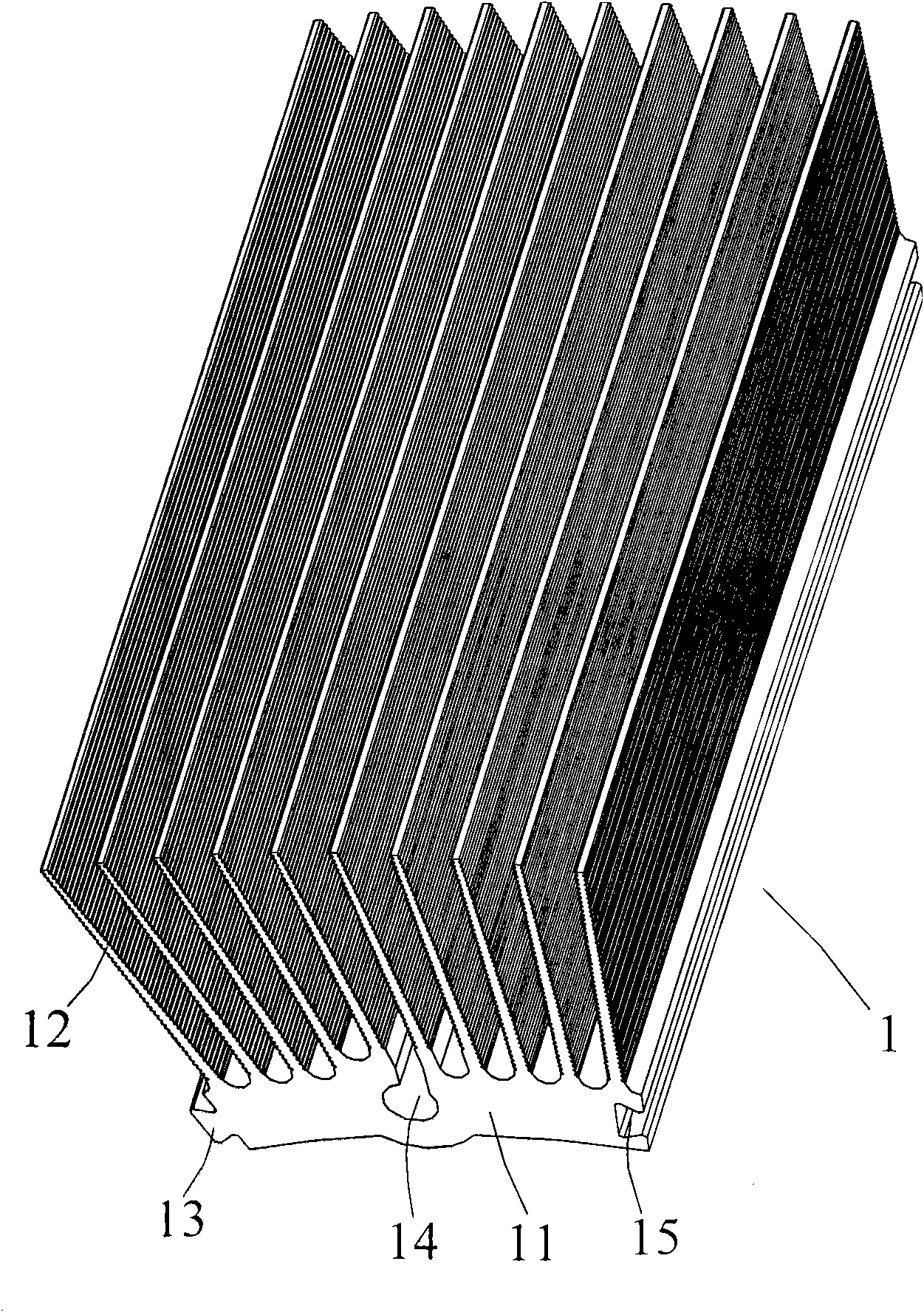 Radiating device for LED lamp and radiator component