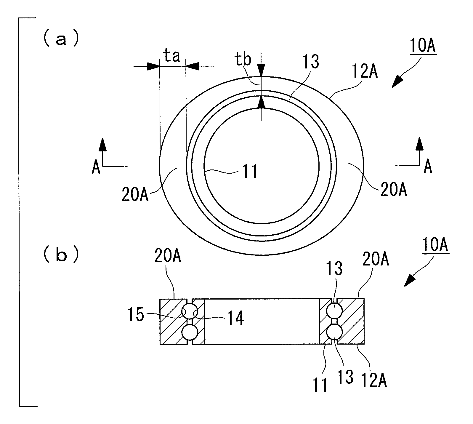 Slewing bearing structure