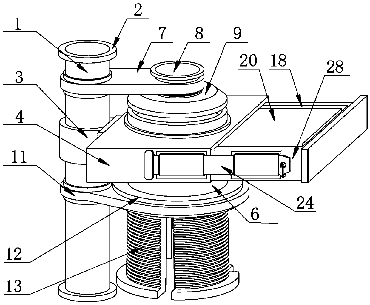 Sealing device for natural gas pipeline