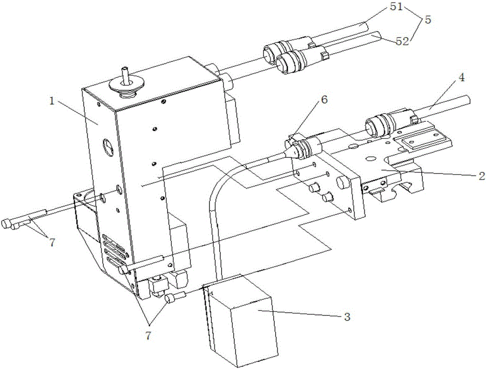 Double-printing head capable of being detached quickly and 3D (three-dimensional) printing machine with double-printing head