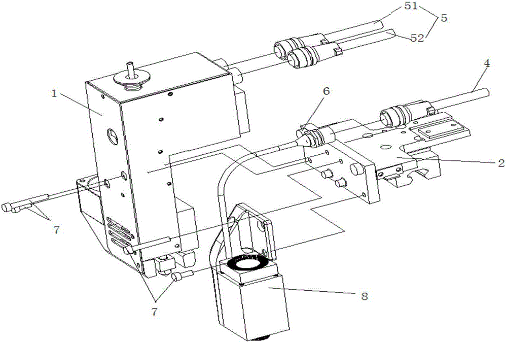 Double-printing head capable of being detached quickly and 3D (three-dimensional) printing machine with double-printing head