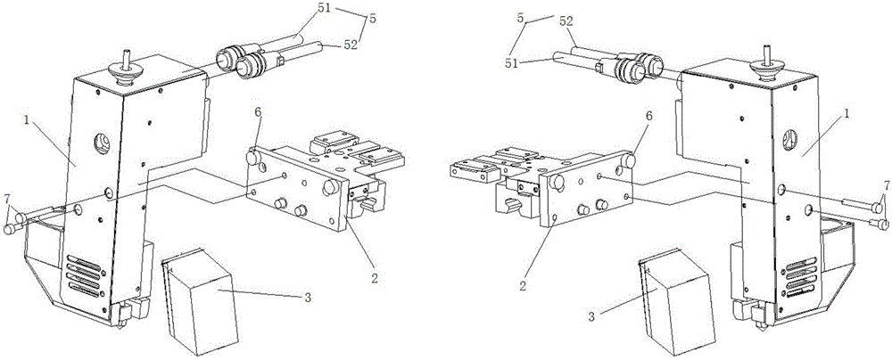 Double-printing head capable of being detached quickly and 3D (three-dimensional) printing machine with double-printing head