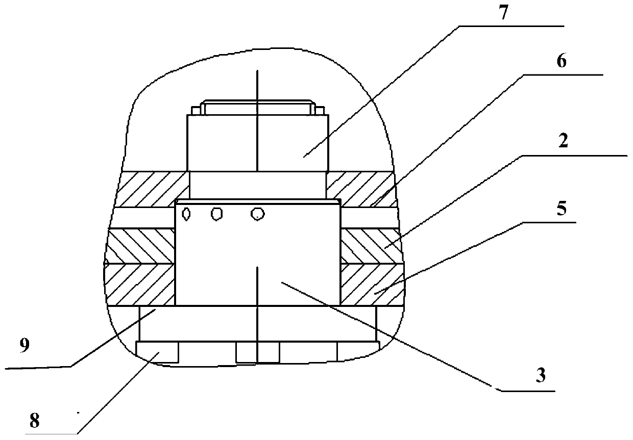 Flat plate-rudder local model device for realizing multi-attitude simulation