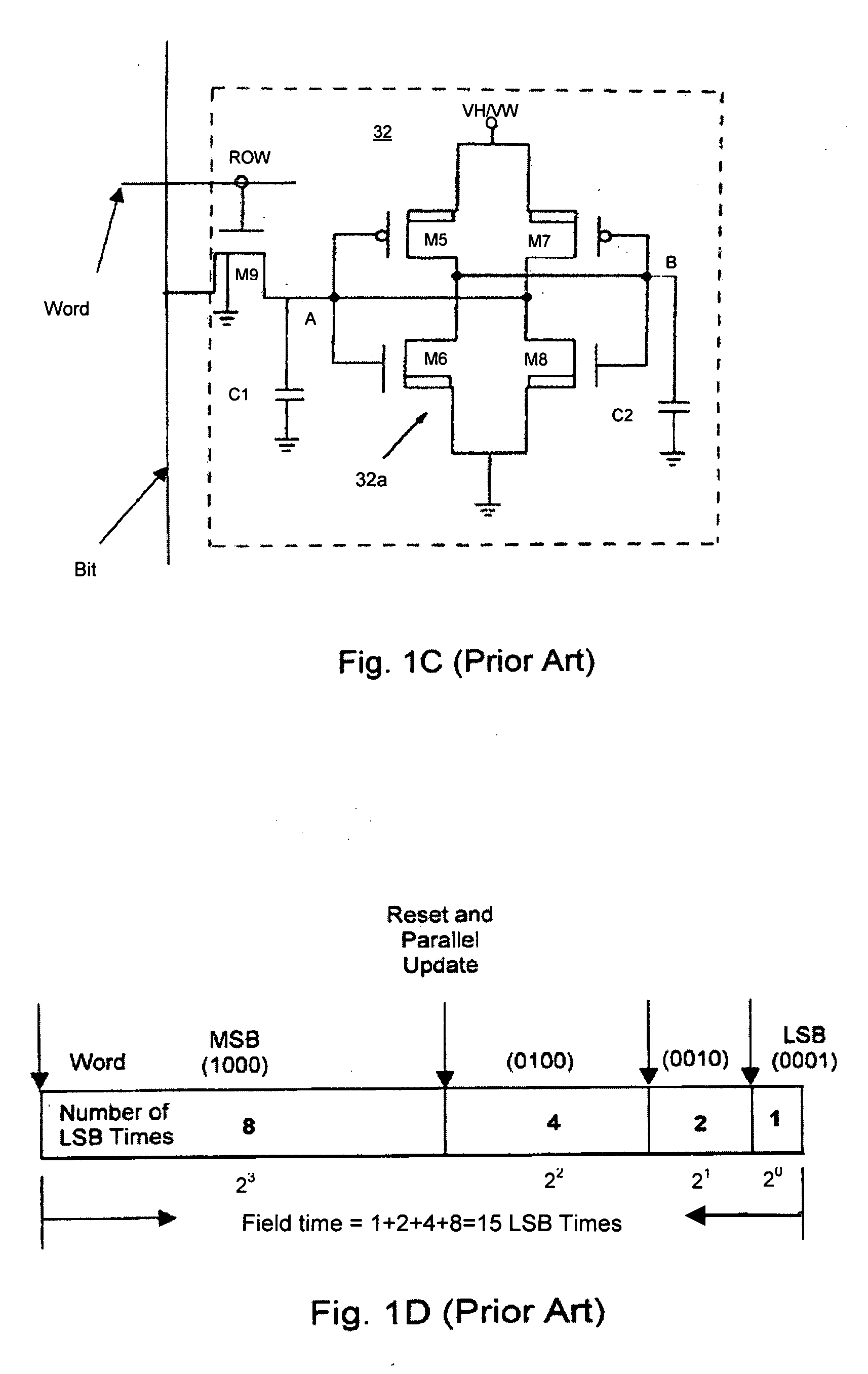 Image display device with gray scales controlled by oscillating and positioning states