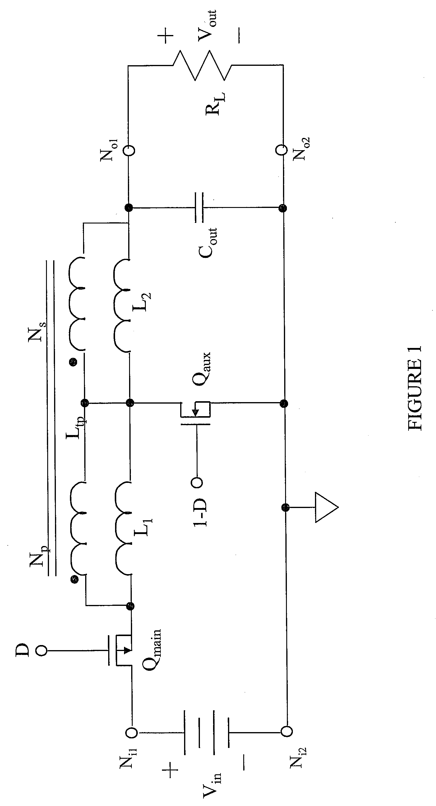 Power Converter Employing a Tapped Inductor and Integrated Magnetics and Method of Operating the Same