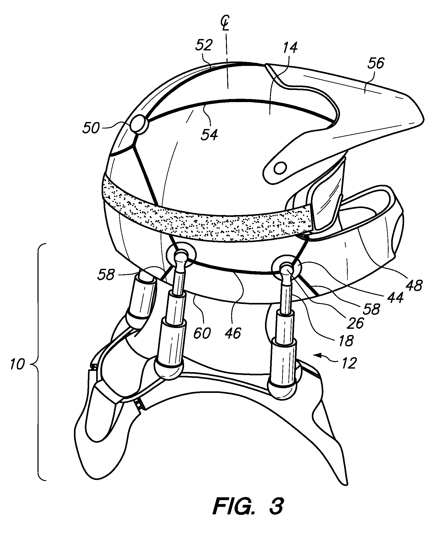 Helmet suspension system