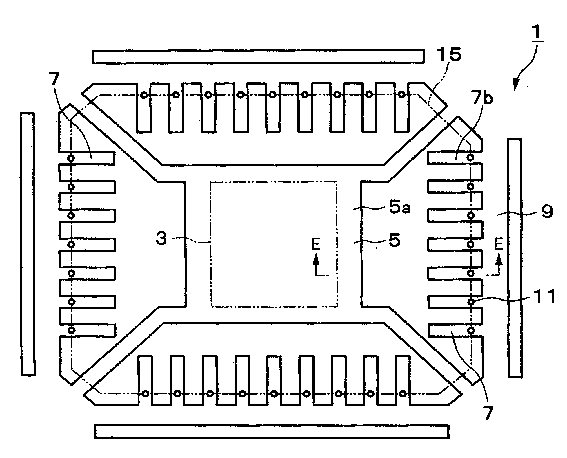 Semiconductor package and lead frame therefor