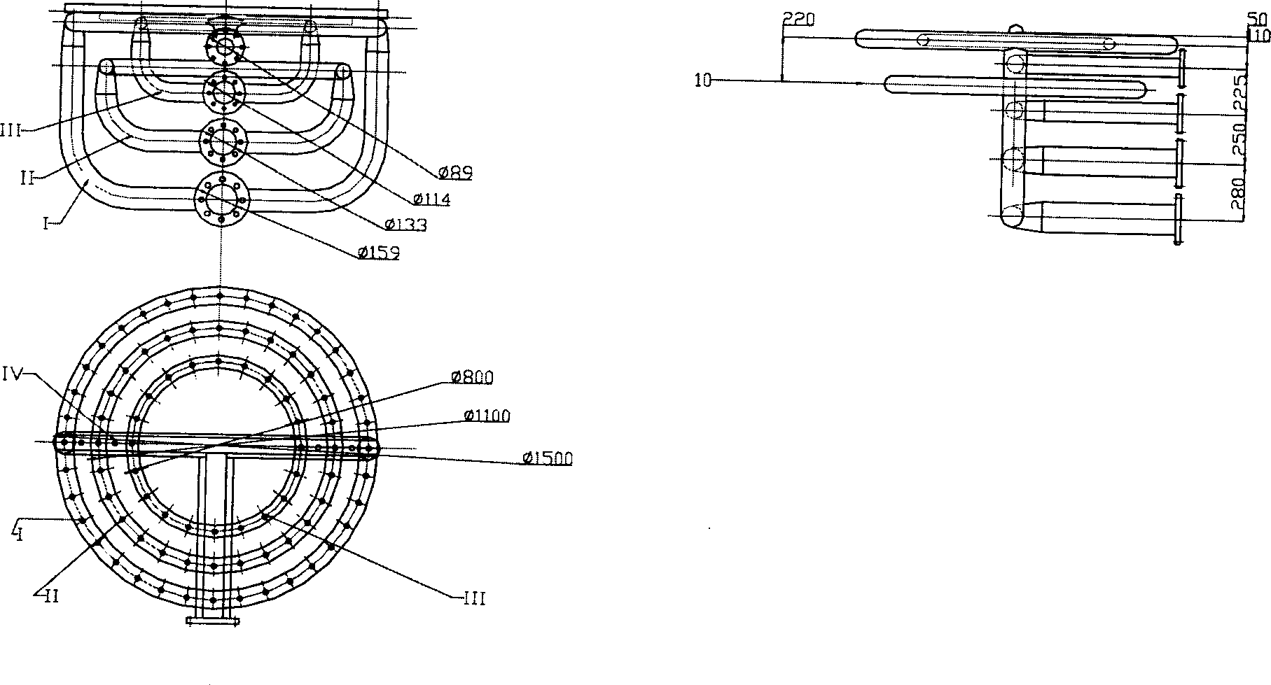 Torch combined with low pressure head by burning buried gas