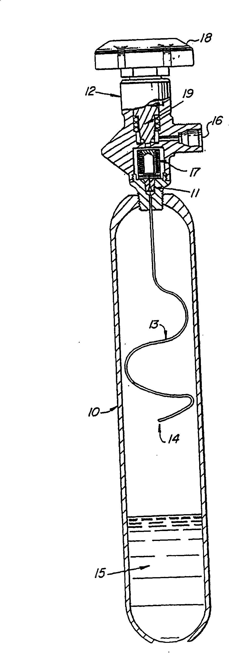 Failure protection discharge valve for pressure vessel