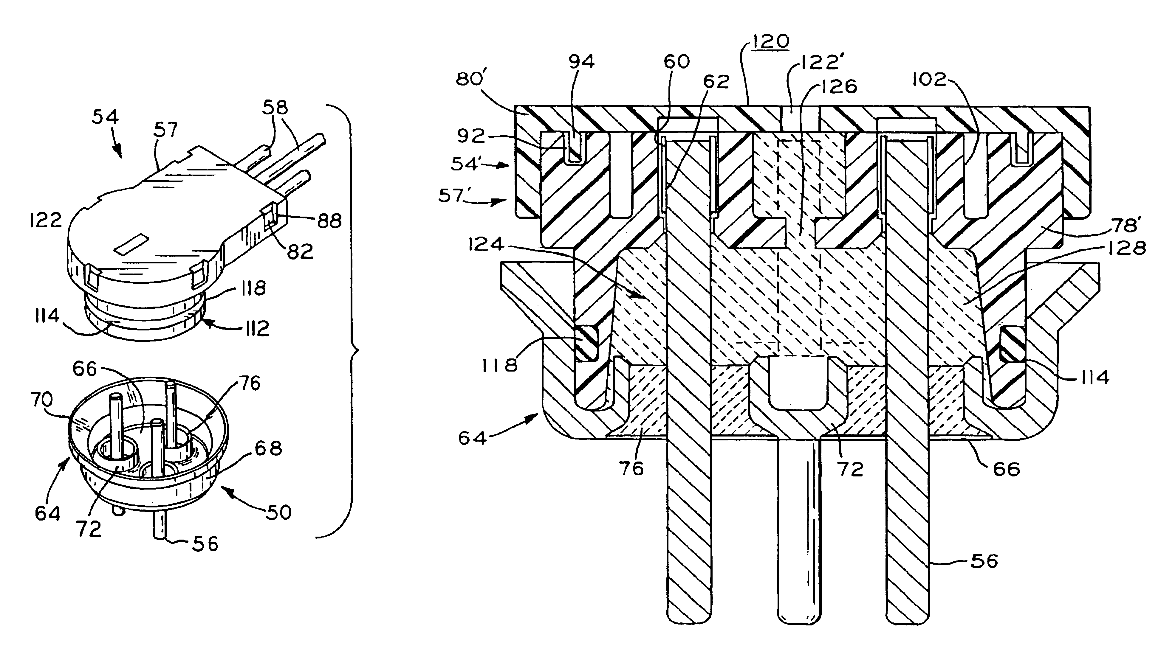 Compressor with terminal assembly having dielectric material