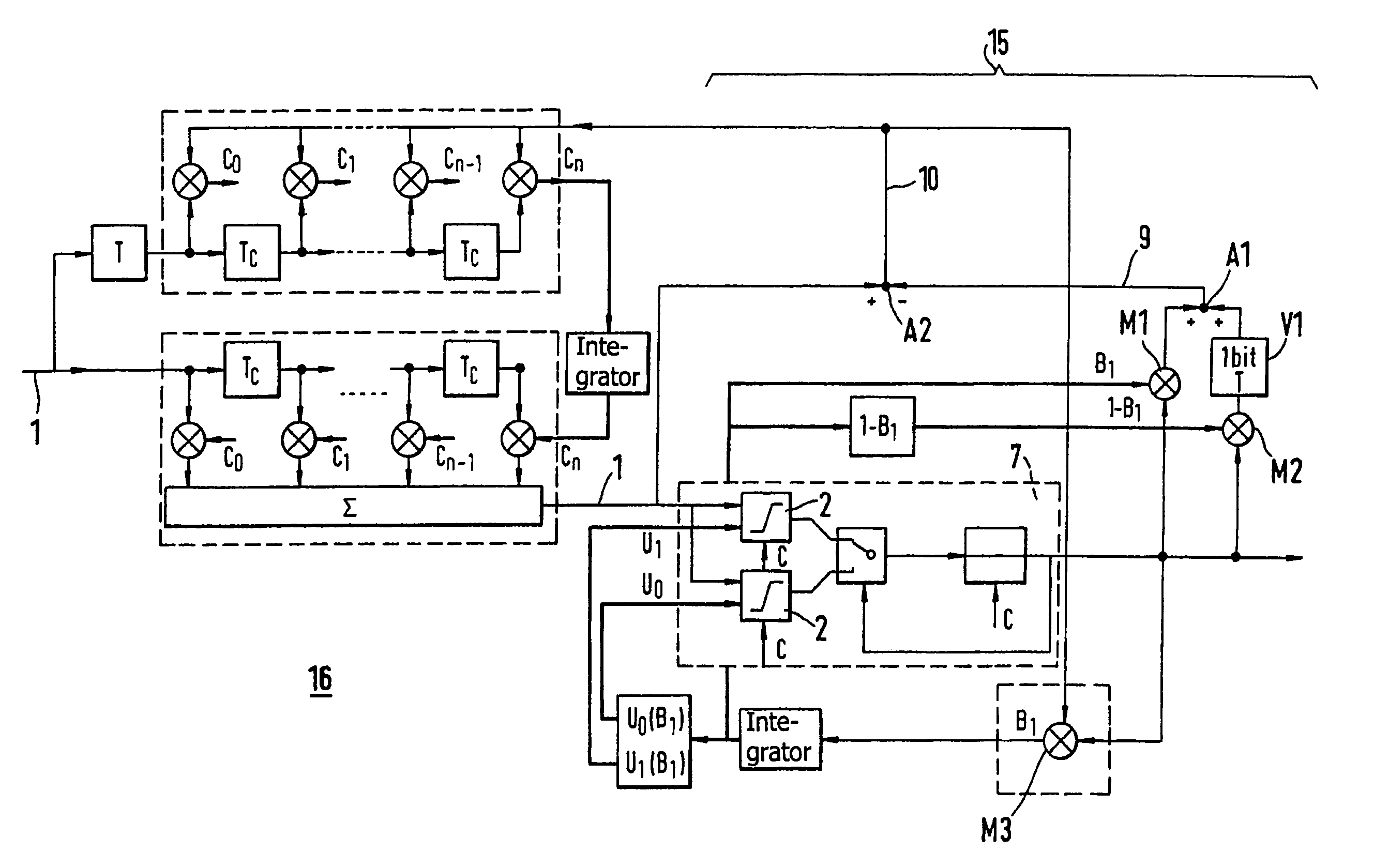 Process for recovering digital optical signals and a feedback decision circuit