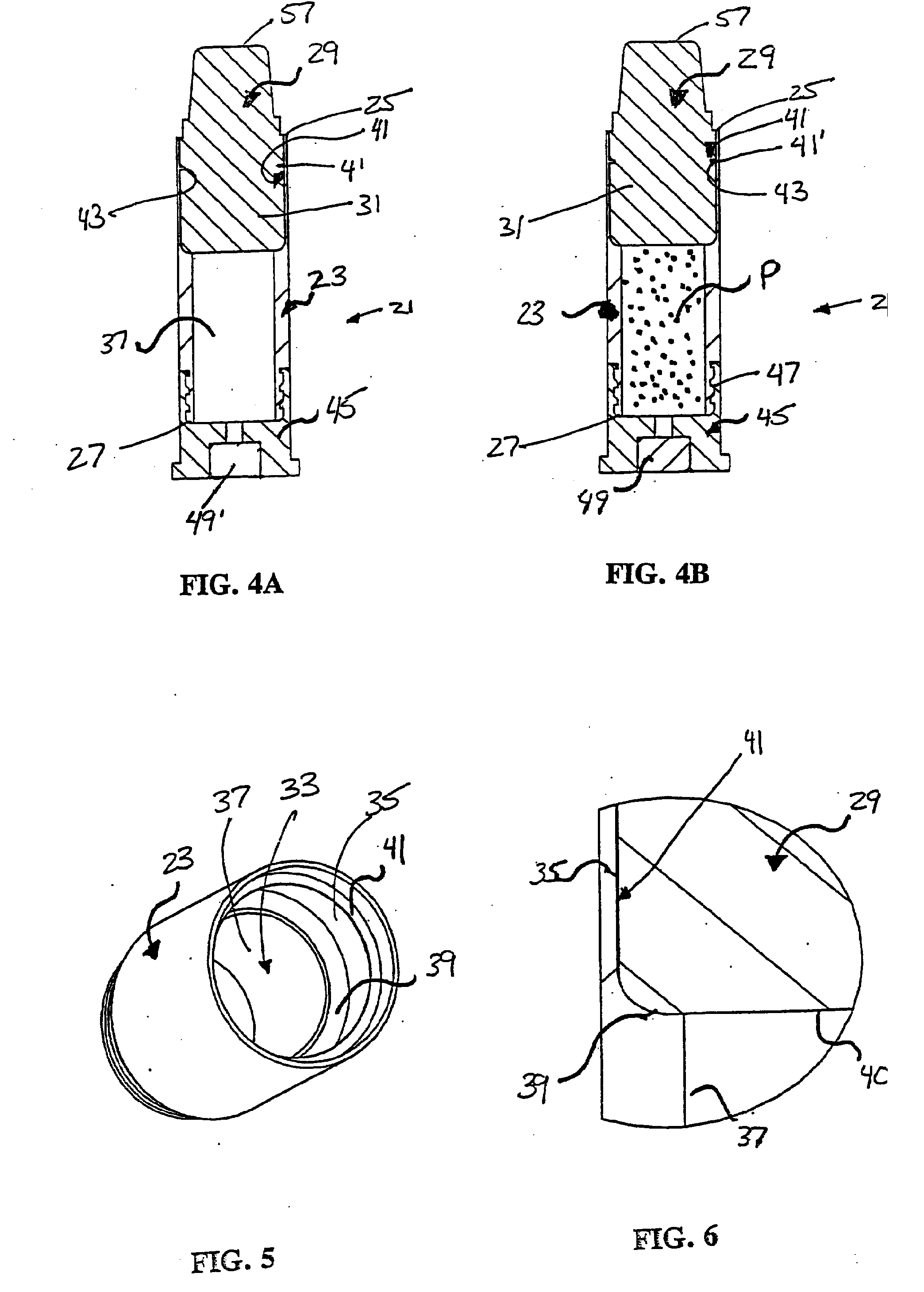 A base for a cartridge casing body for an ammunition article, a cartridge casing body and an ammunition article having such base, wherein the base is made from plastic, ceramic, or a composite material
