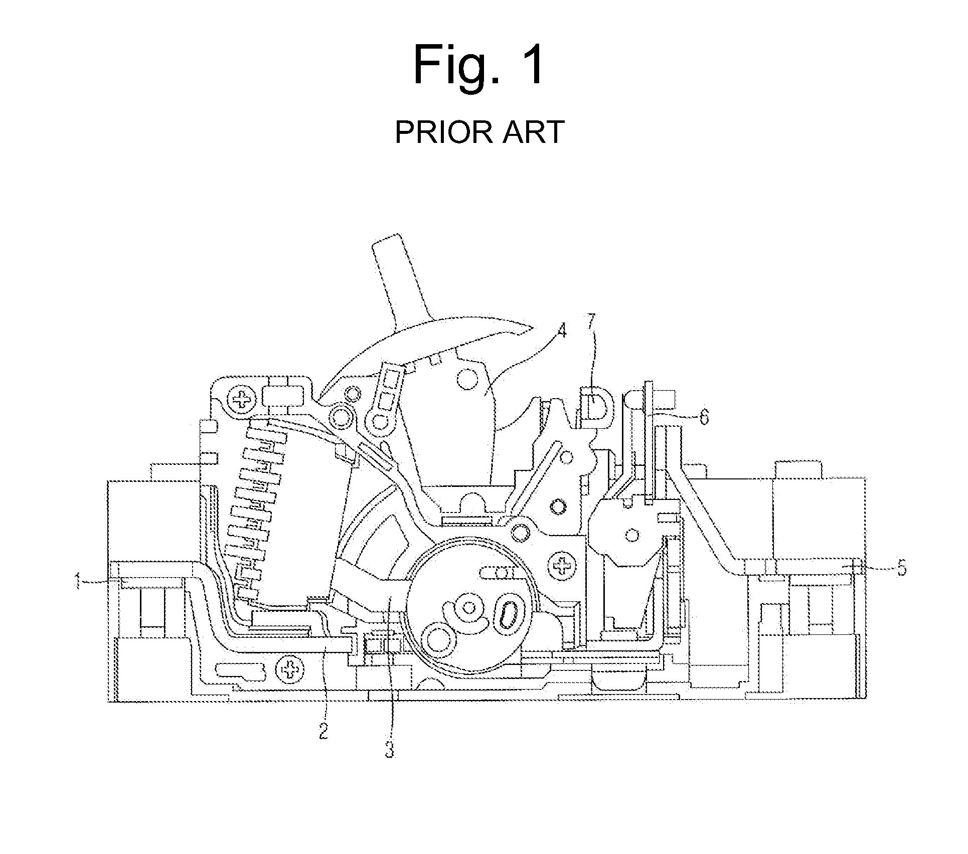 Gap adjusting method in trip mechanism of molded case circuit breaker