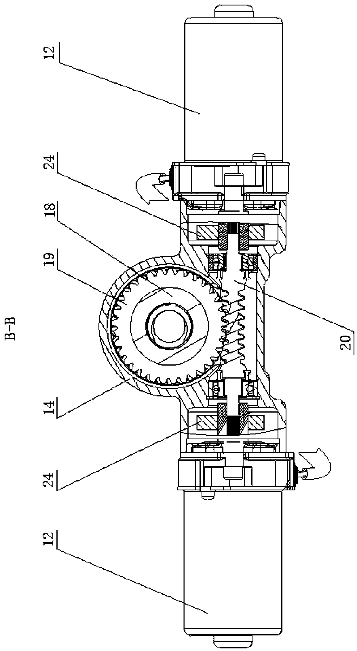 Automobile steering-by-wire system for achieving aligning and road feel based on fluid power