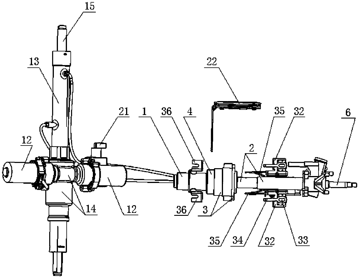 Automobile steering-by-wire system for achieving aligning and road feel based on fluid power