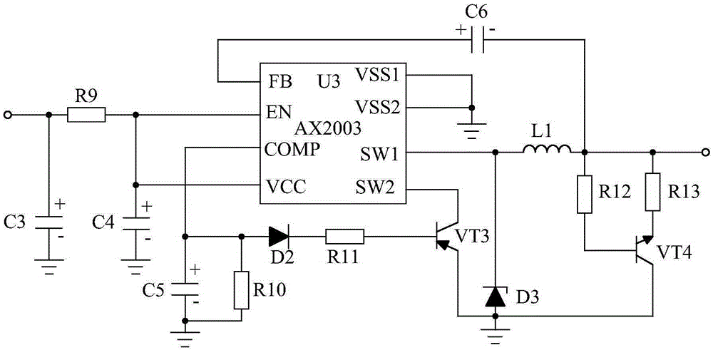 Inductor voltage reduction drive type eddy current retarder control system based on bias amplification