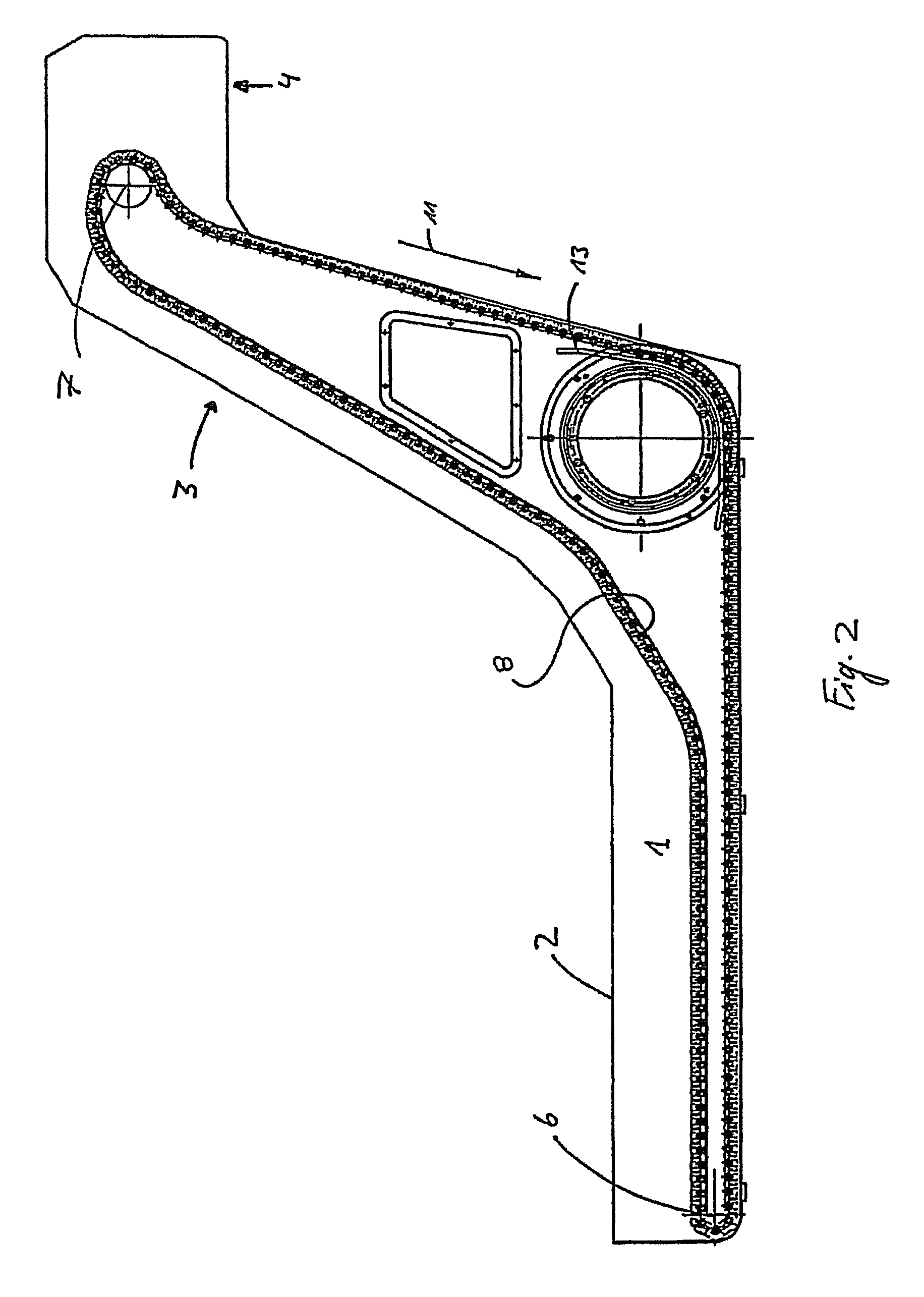 Device for receiving and separating chips and cooling liquid discharged from machine tools (drive)