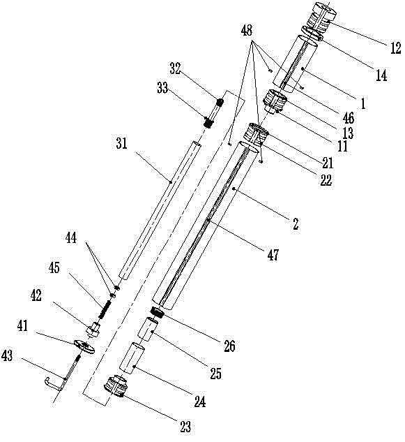 Detachable central shaft used on tripods