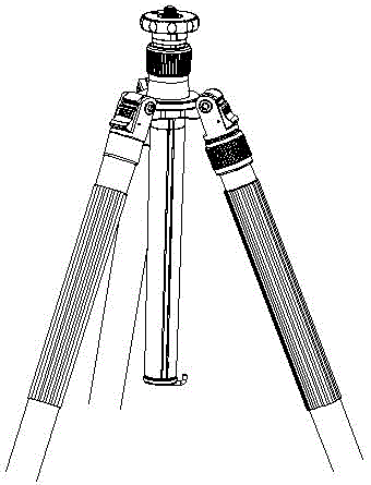 Detachable central shaft used on tripods