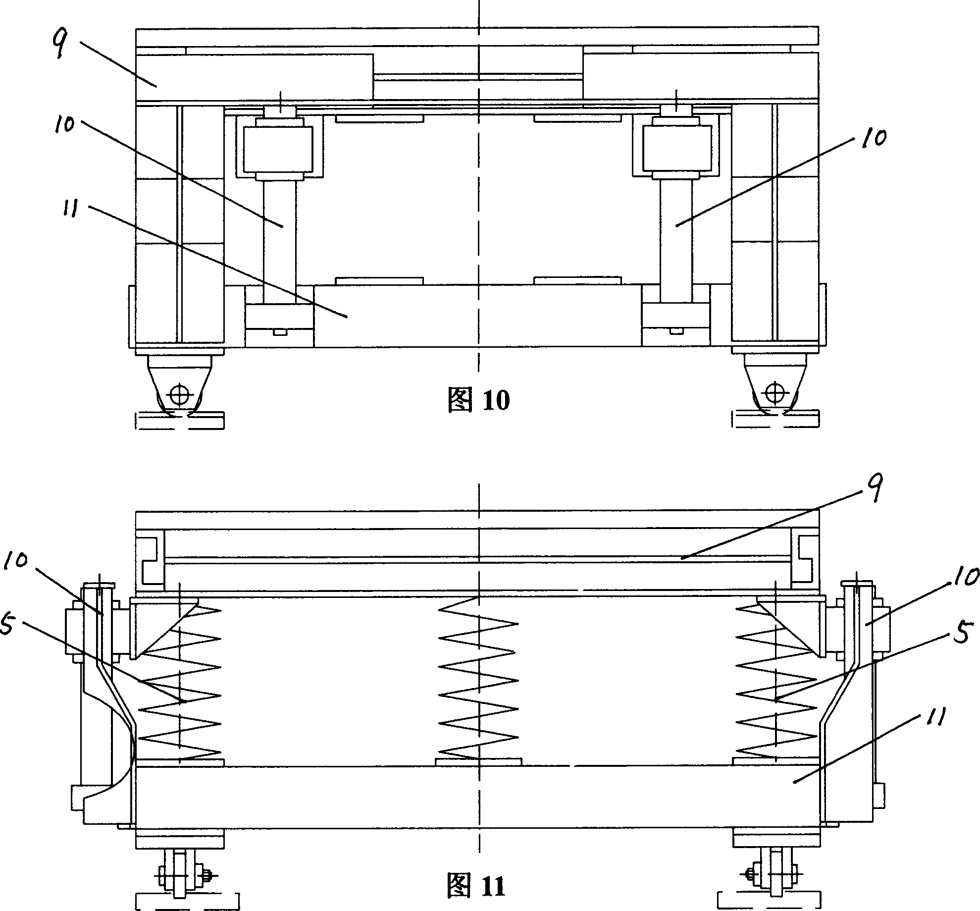 Seismic vibrating analog method and spring seismic analog vibrating stand