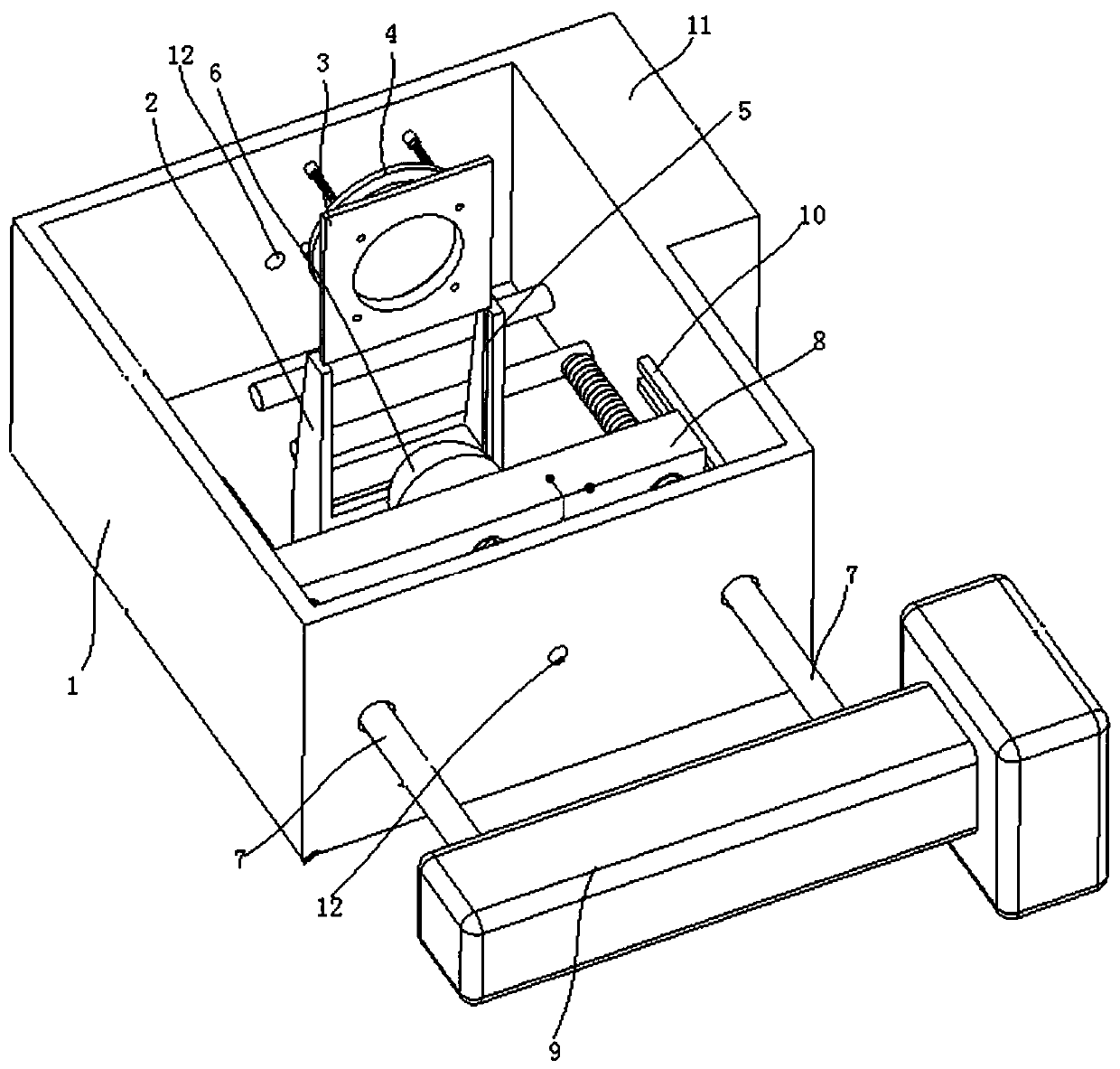 Sample stretching device for in-situ infrared spectroscopic analysis