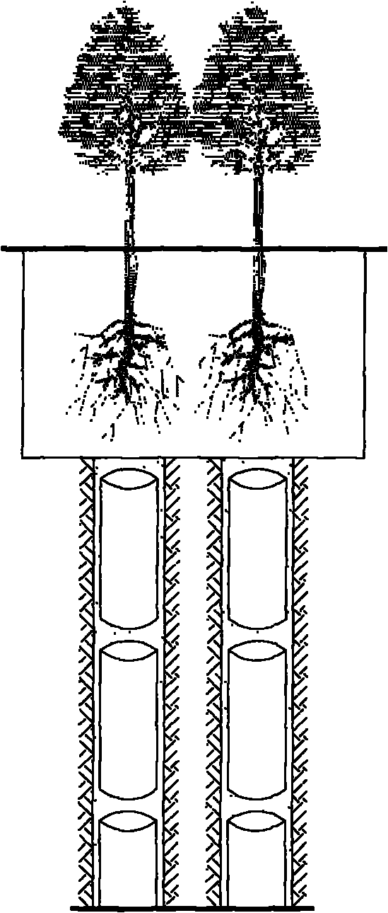 Stereo buried cylindrical concrete coffin for deep-well tomb hole and preparation method thereof
