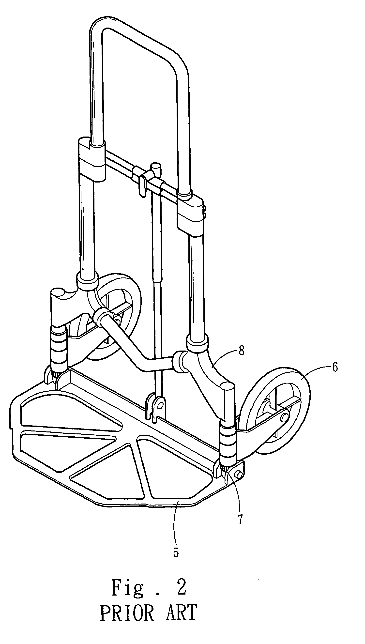Folding anchor structure for foldable hand trucks