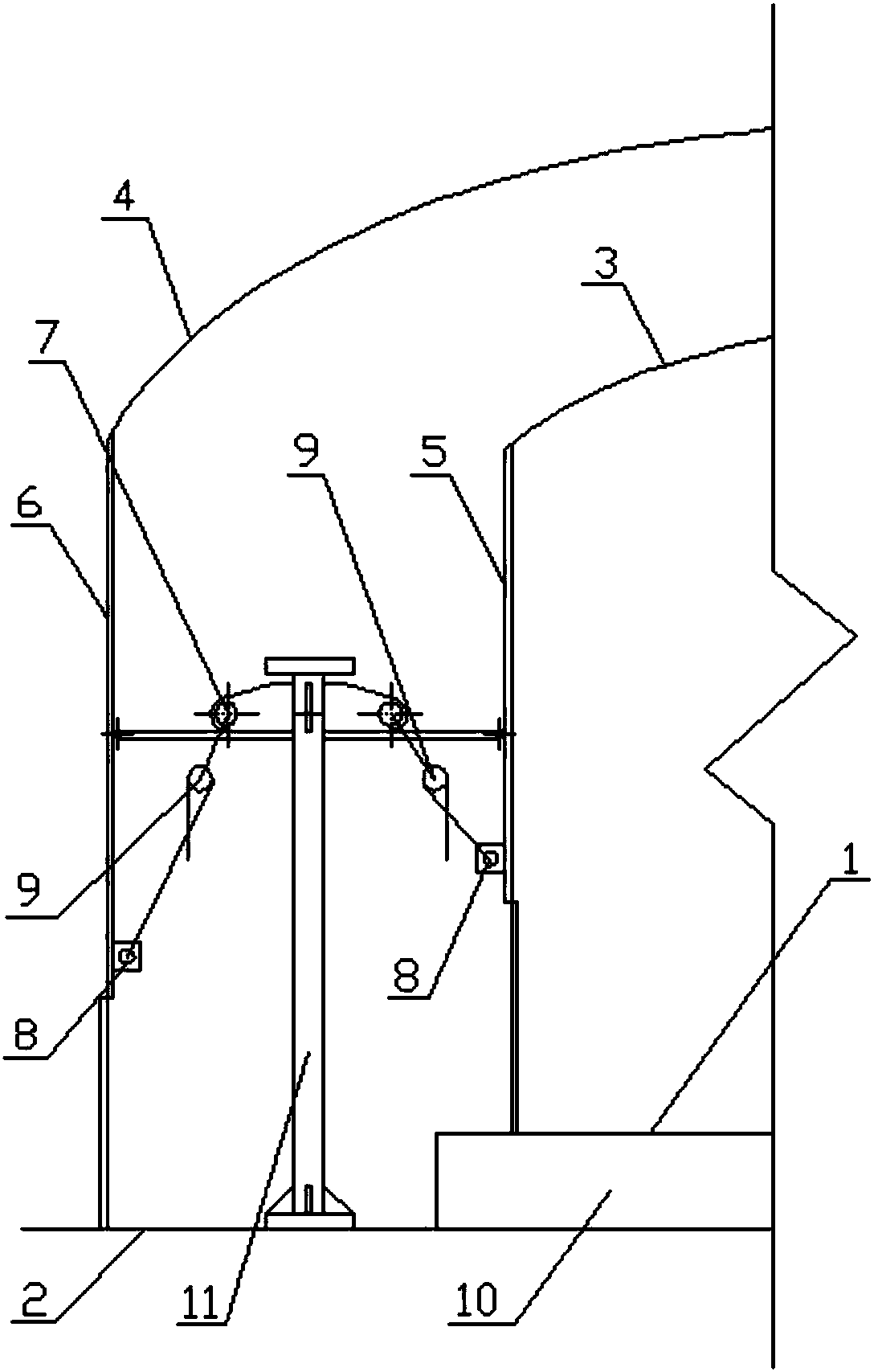 A construction method for synchronous flipping of a double-deck vault storage tank