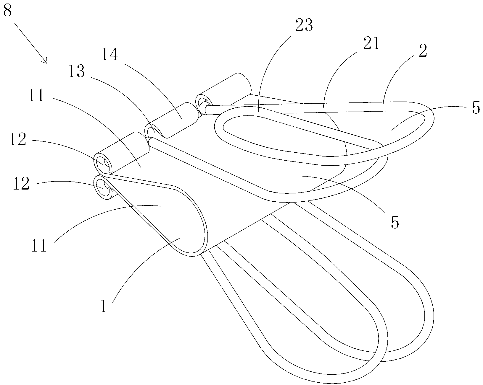 Wired electric appliance with binder clip